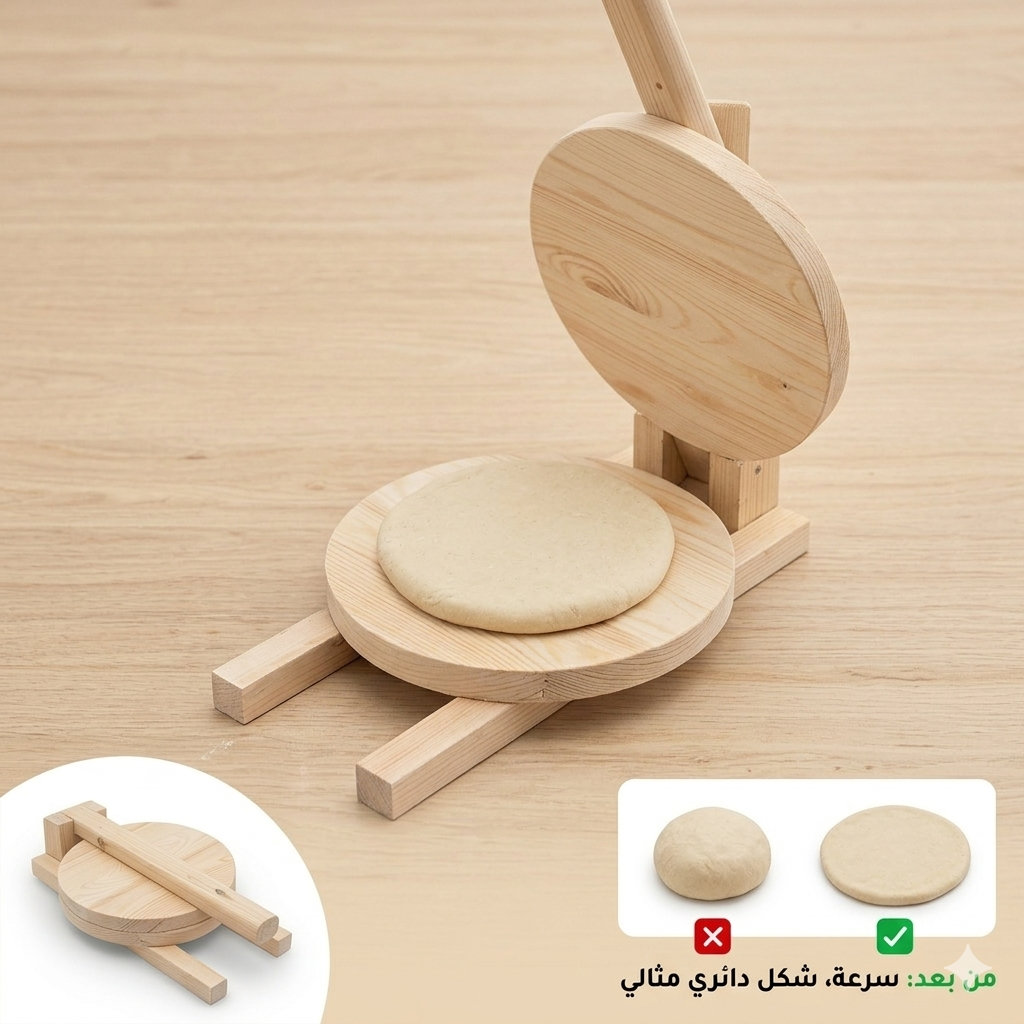 كراصة الخبر بالخشب