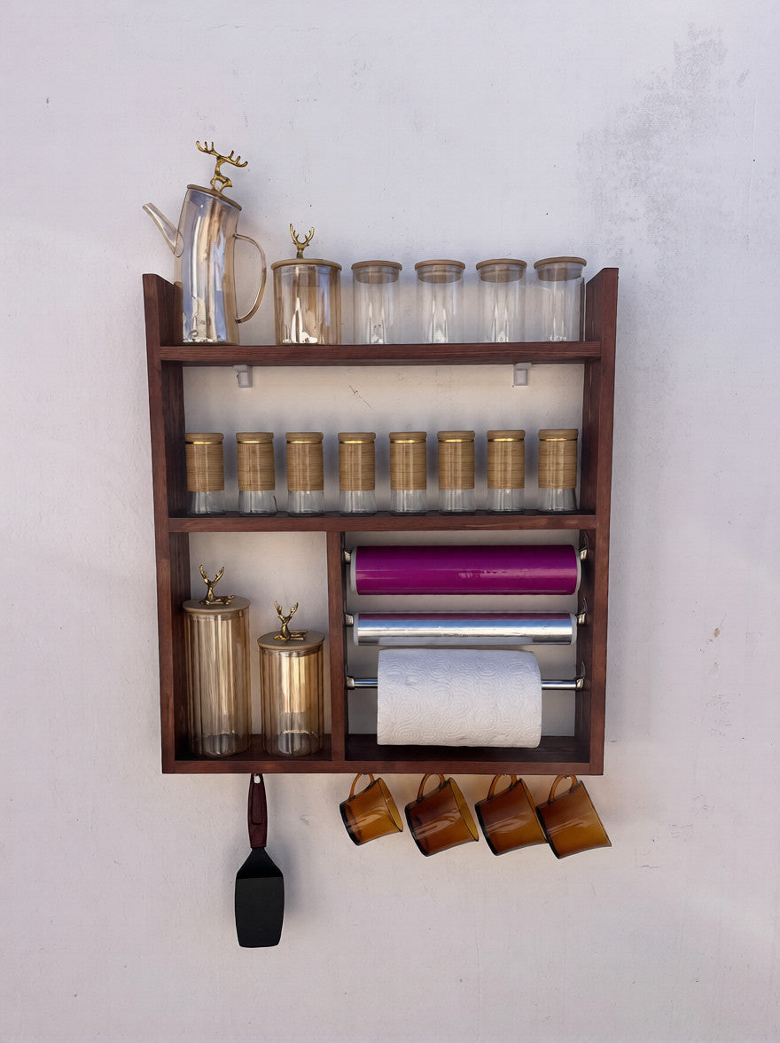 منظم المطبخ الخشبي