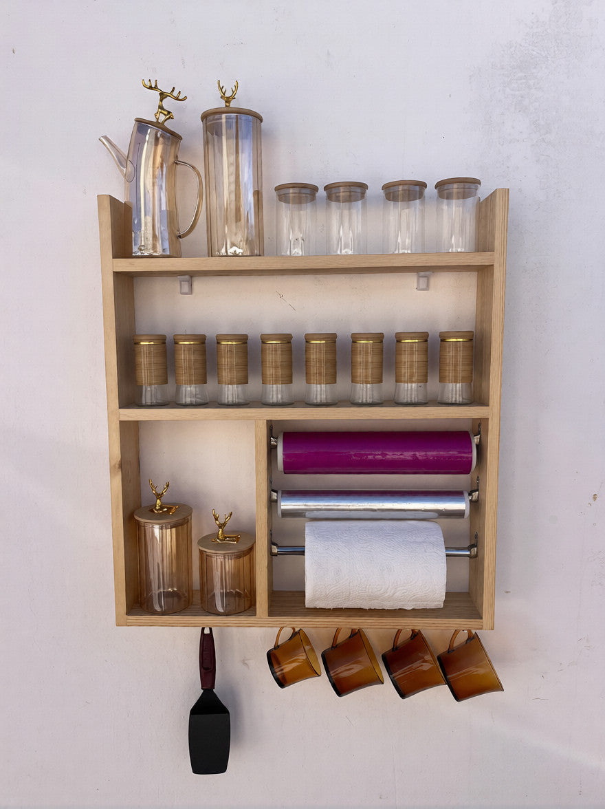 منظم المطبخ الخشبي